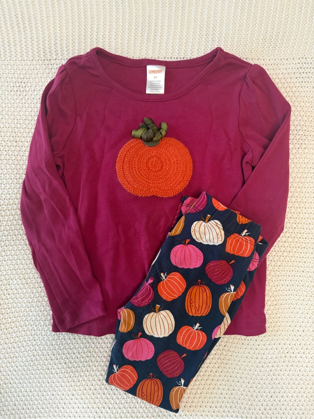 Gymboree Pumpkin Set sz 5